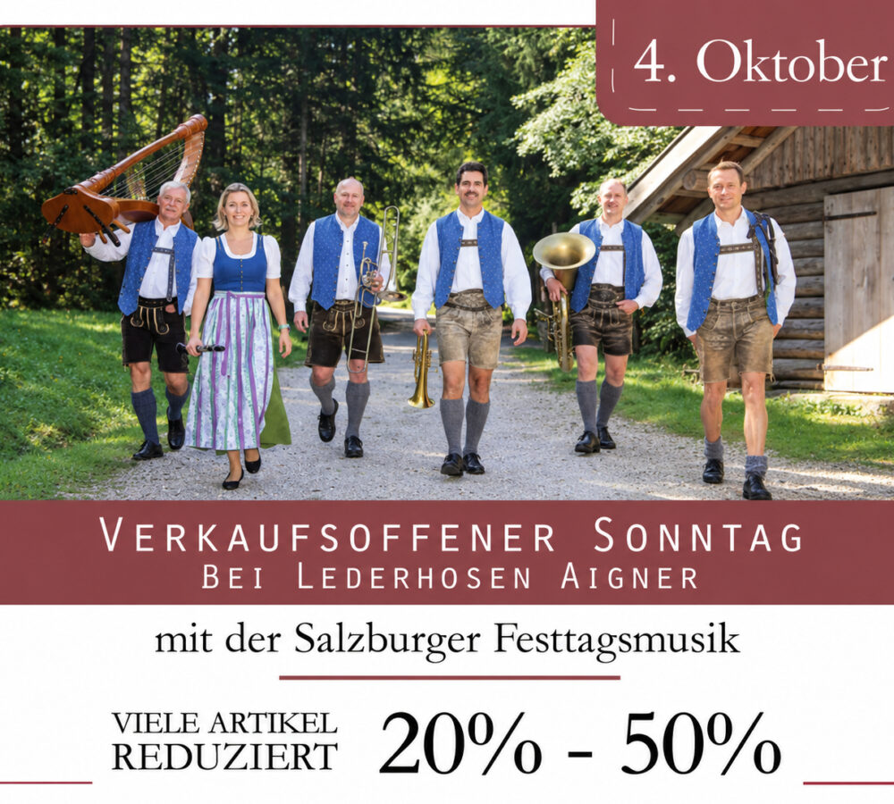 Salzburger Festtagsmusi bei Lederhosen Aigner in Berchtesgaden